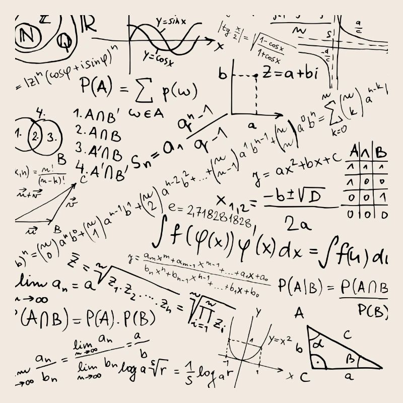 Math Equation Pattern, Cool Quadratic Formula Geek