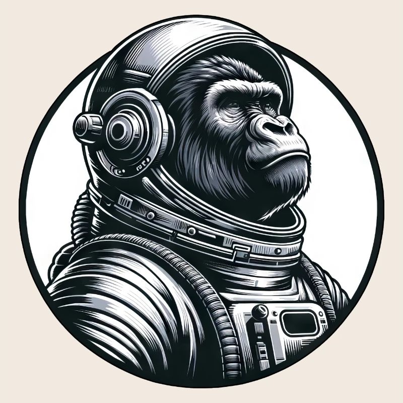 Astronaute chimpanzé dans l’espace