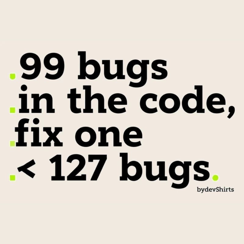 99 bugs dans le code à corriger