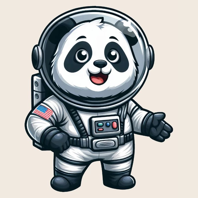 Panda astronaute dans l’espace