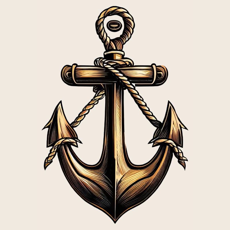 Bronze Anker Motorbootfahrer Segelbootfahrer