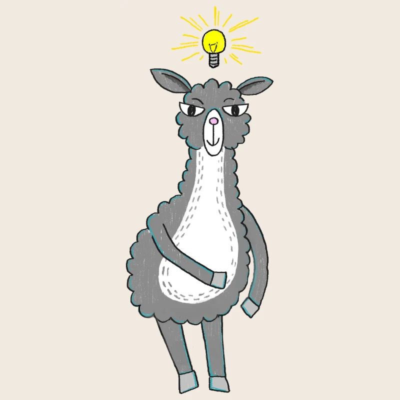Lama hat eine Idee