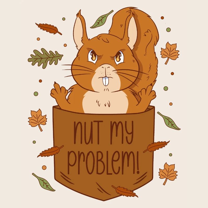 Eichhörnchen Brusttasche - Nut my problem