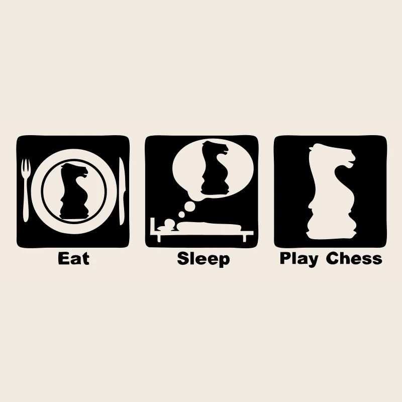 essen Sie Schlaf-Spiel-Schach