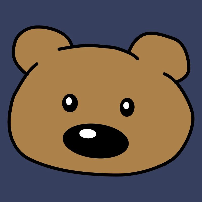 Cute Cute Cute Bear Face Brown Bear Head