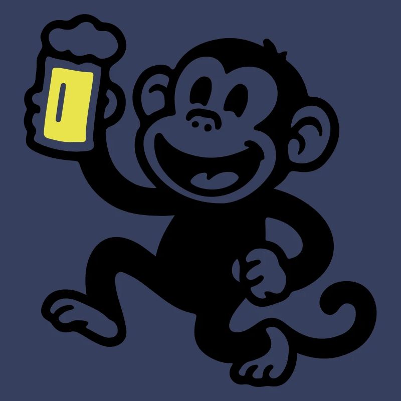 Affe Bier Witzig