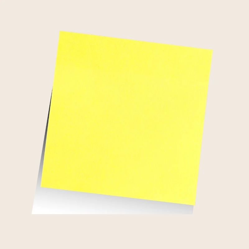 gelber Notizzettel , Klebezettel , sticky note