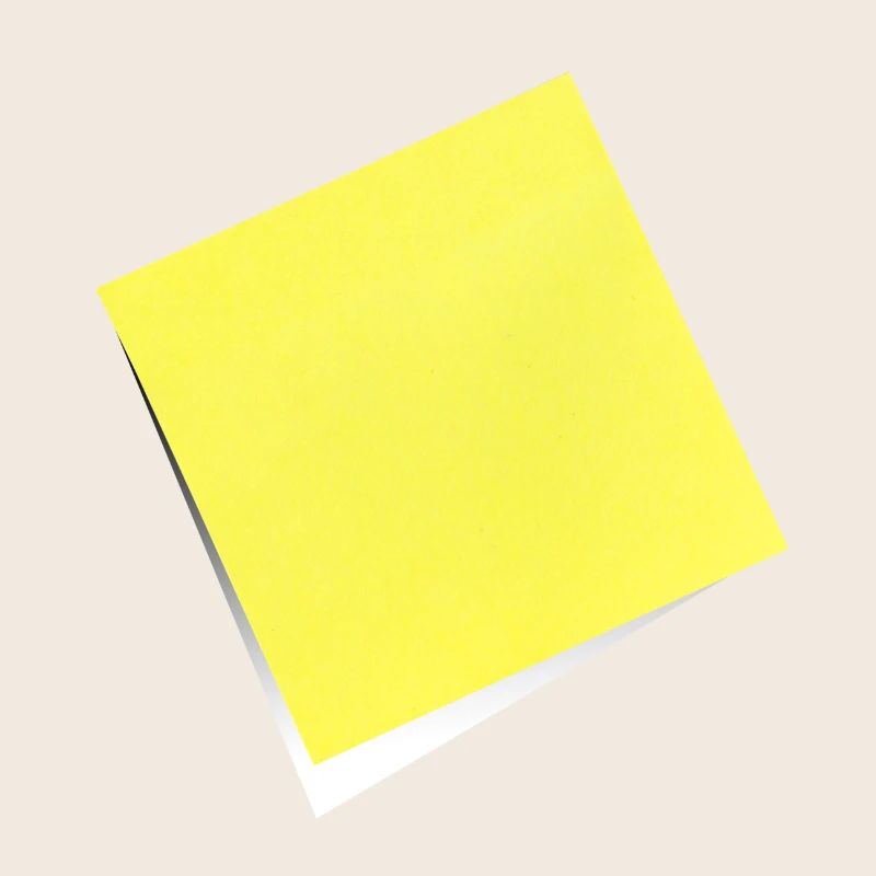 gelber Notizzettel , Klebezettel , sticky note