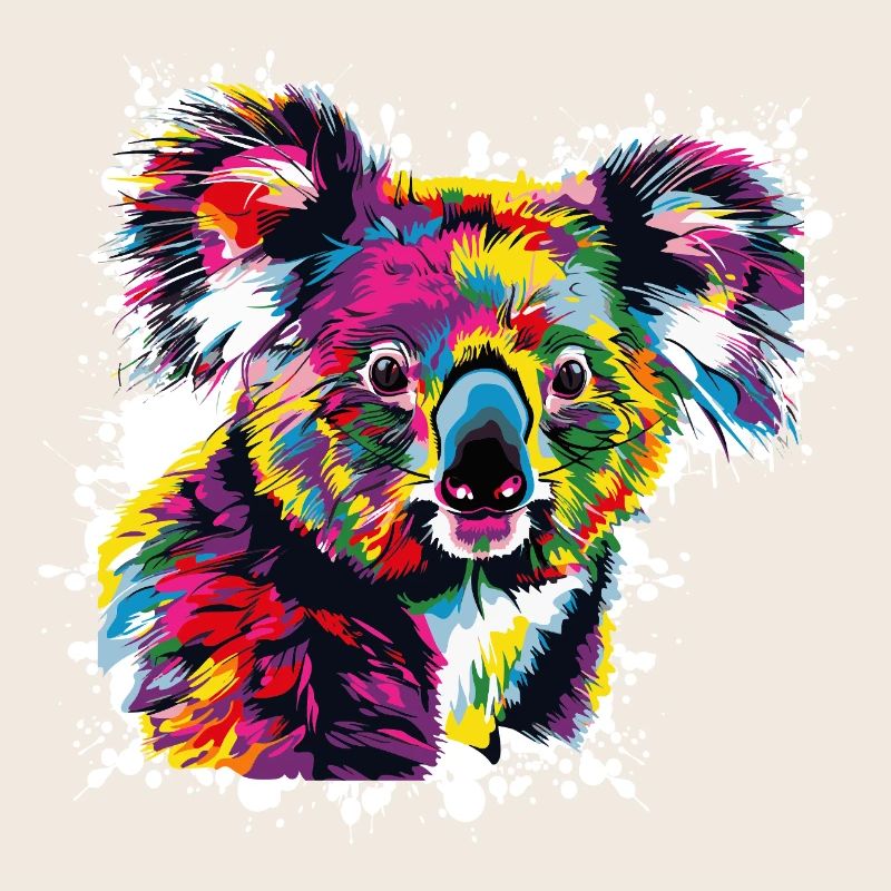 Creative Koala Color Explosion