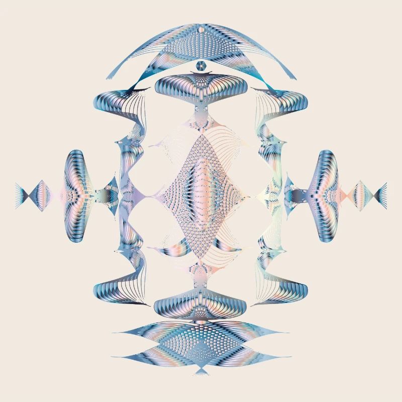 Experimental illustration with glowing lines