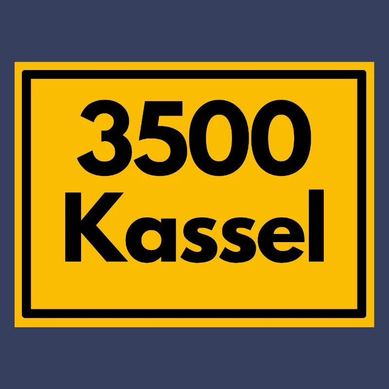 Panneau de lieu - puis rétro ancien code postal 3500 KASSEL