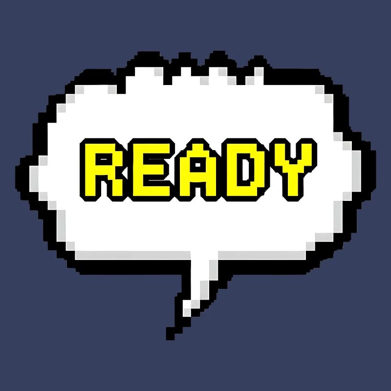 Bereit Pixel-Sprechblase
