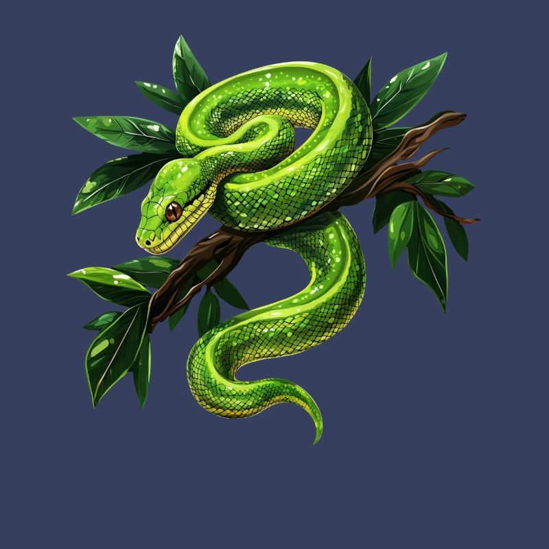 Arbre vert Python Serpents Amoureux Terrarium