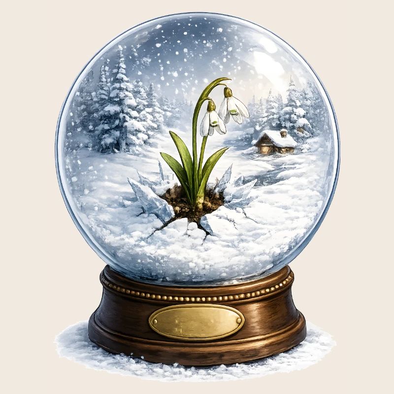 Snowdrop breaks through winter