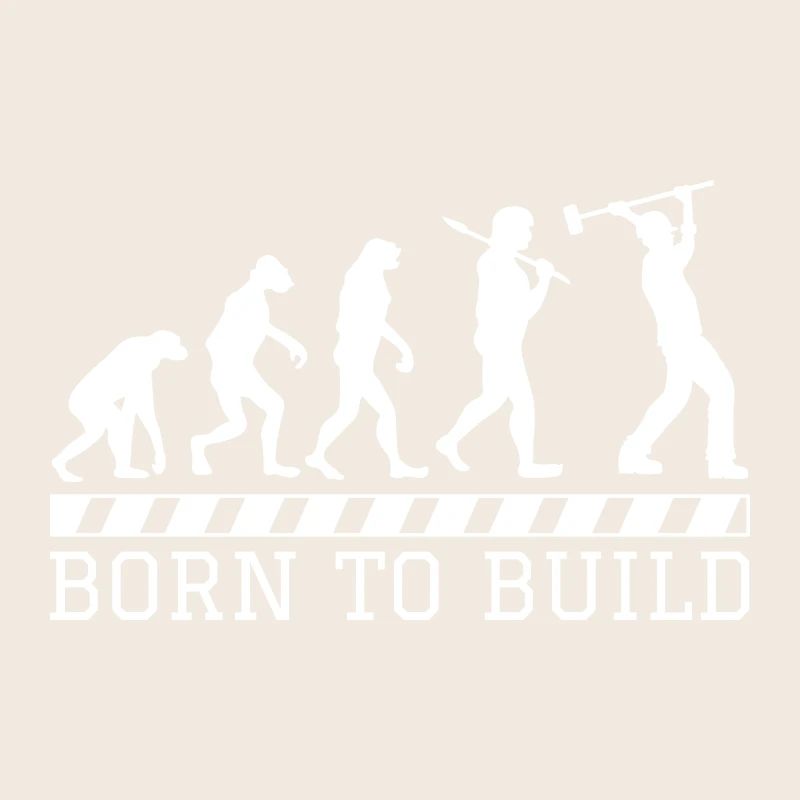 Evolution construction worker gift construction job work