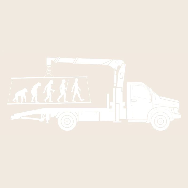Abschlepper Evolution Silhouette Minimalistisch