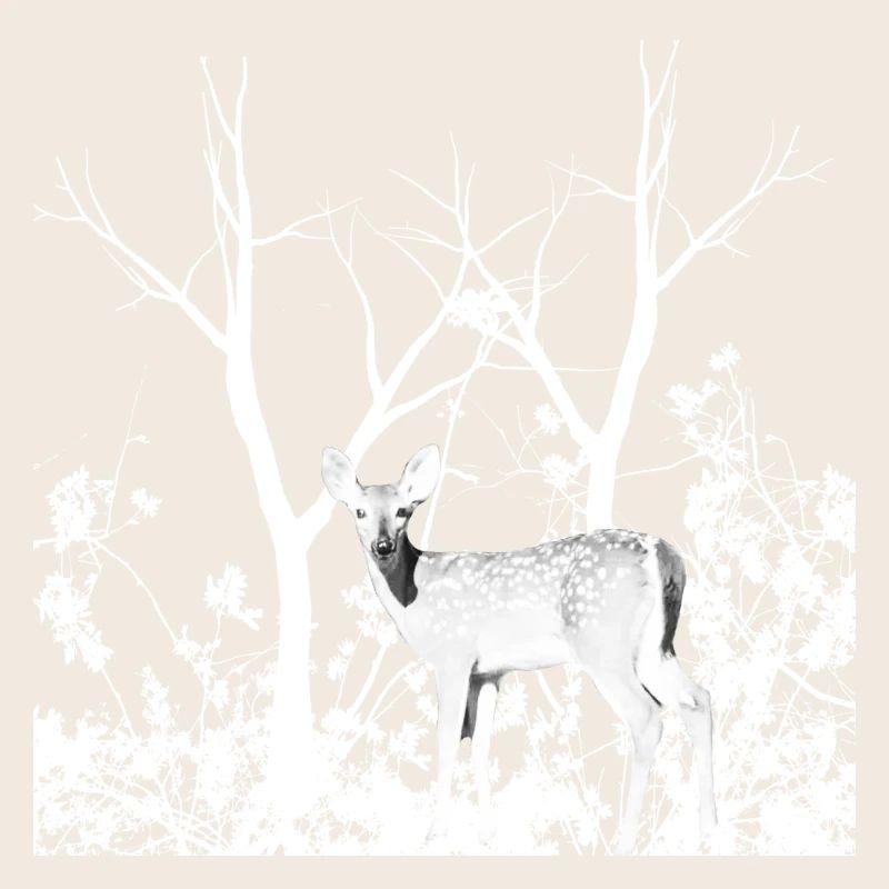 Biche Gracieuse Forêt Sauvage