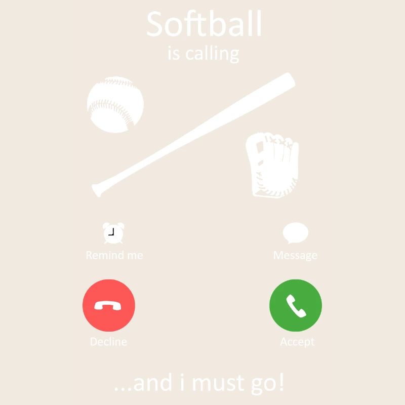 Softball ruft lustige eingehende Anrufe an