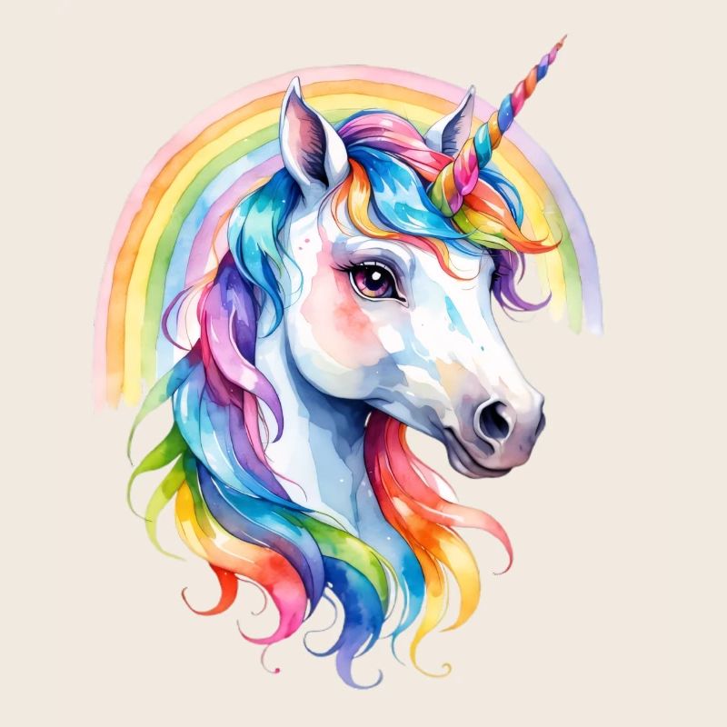 Regenbogen Einhorn Portrait