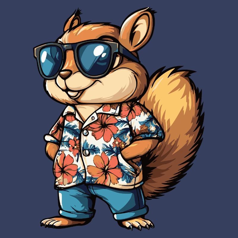 Eichhörnchen Comic Cool Sommer