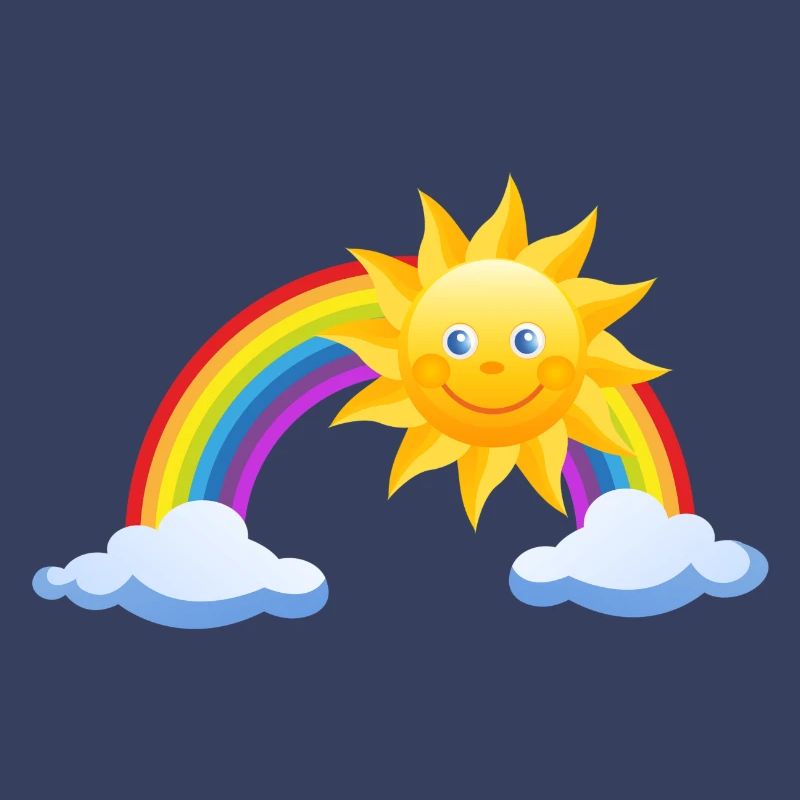 rainbow sun clouds weather rainbow sun cloud41