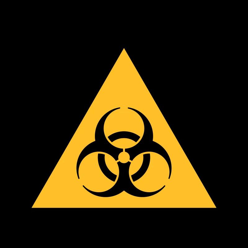 Gefahrensymbol - Biohazard (2-farbig)