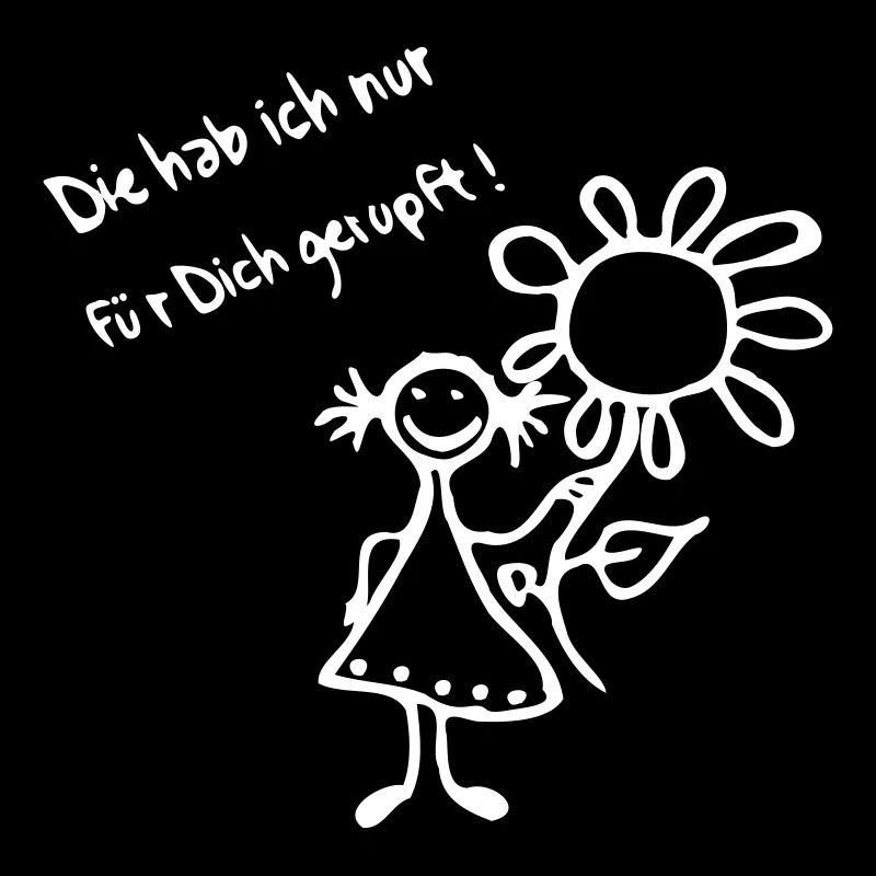 Geburtstag - Strichmännchen mit Blume