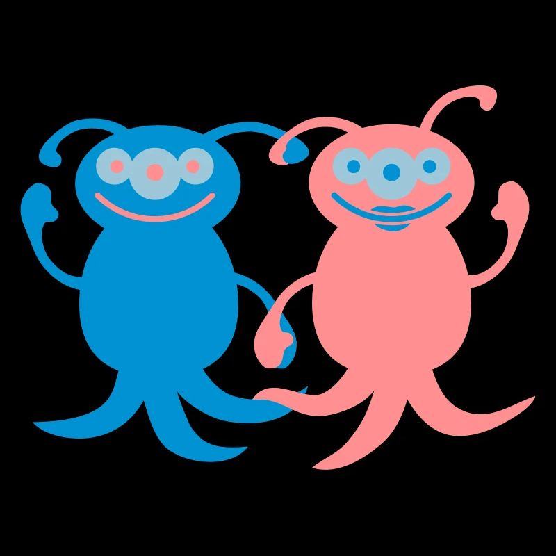 Cute Alien Love Couple