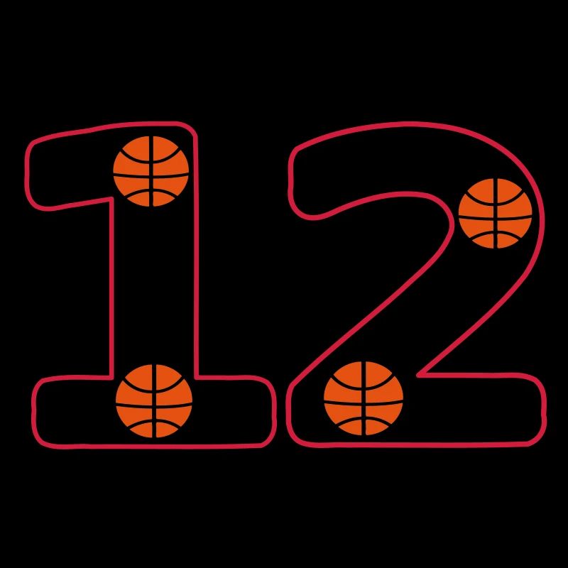 Basketball-Spieler Nummer 12