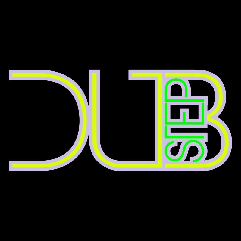 Dub Step Techno Musique Cool DJ Party Club Texte Logo