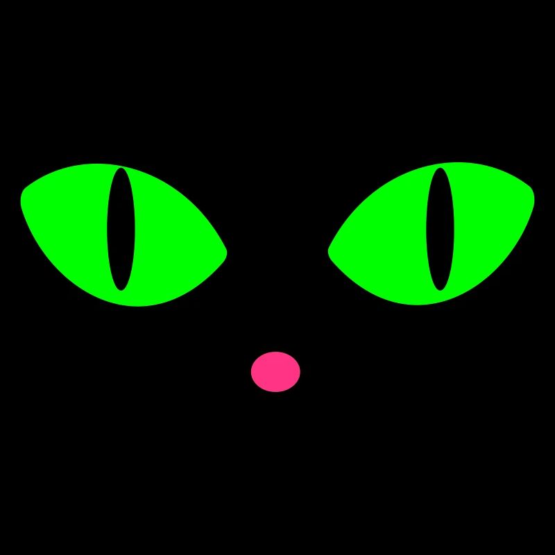 Yeux de chat verts