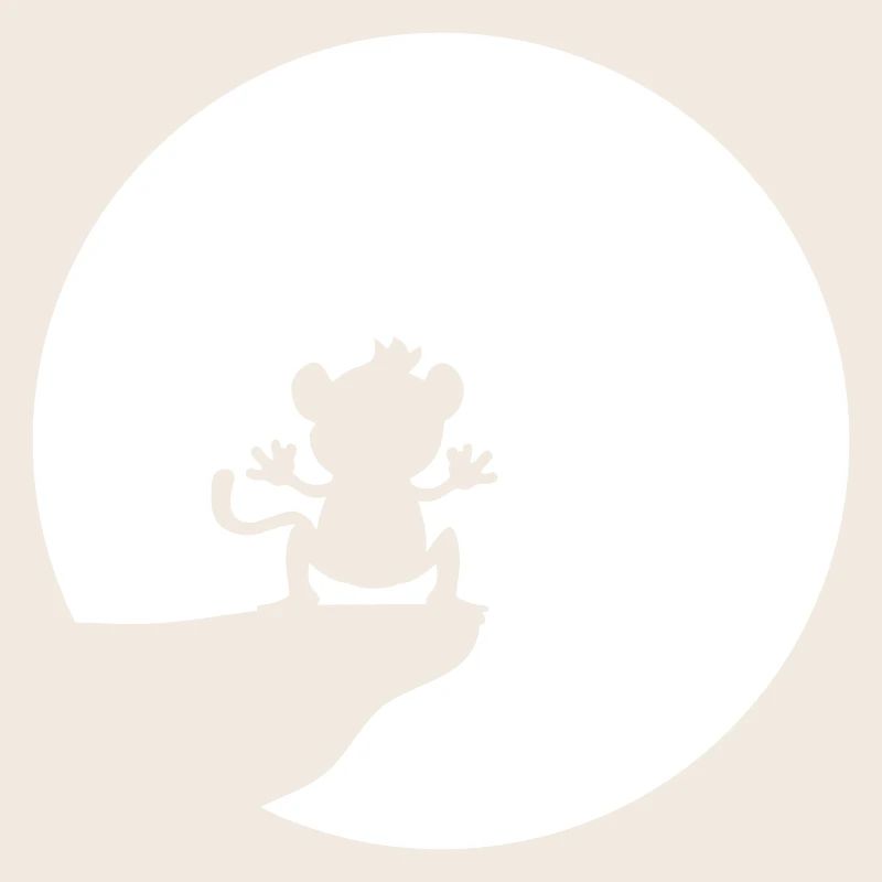 Werwolf Affe Silhouette Klippe Mond Sonne Nachts