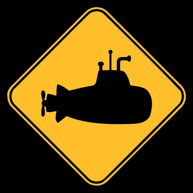 Bouclier sous-marin Avertissement Avertissement Avis de danger Logo