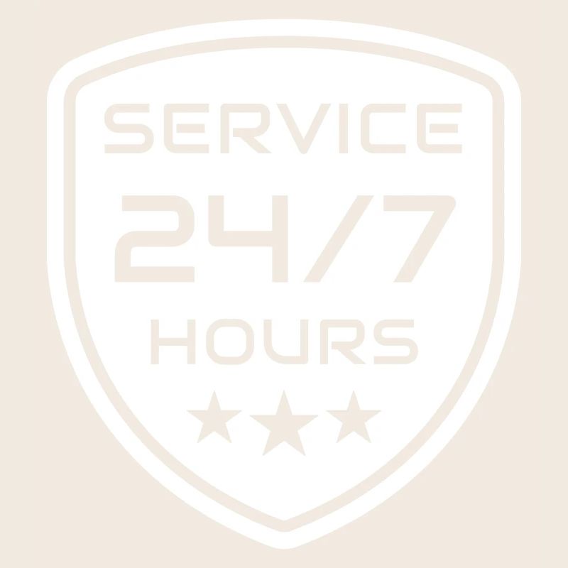 professional 24/7 support service logo. 24 hours s