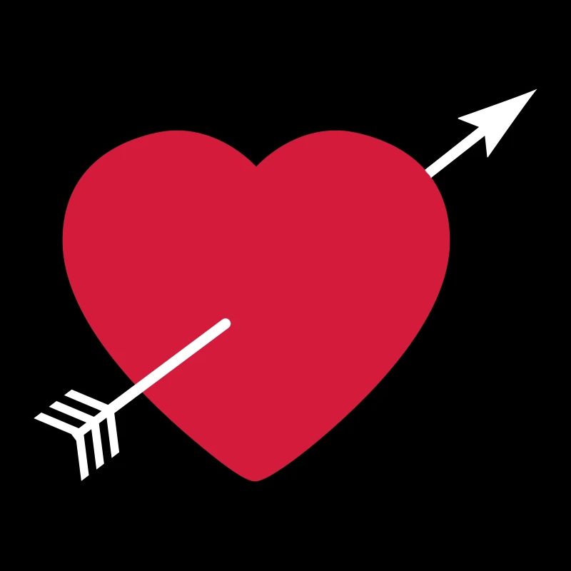 Heart round with arrow