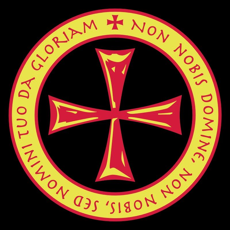 Non Nobis Domine Templar Cross saying Latin 2c