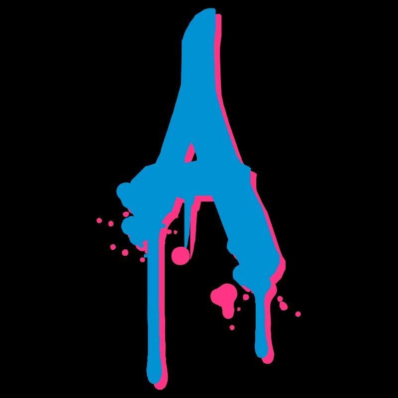 A Graffiti Tropfen Farbklex Blut Spray