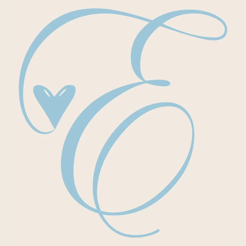 Monogramm E Herz Ranke