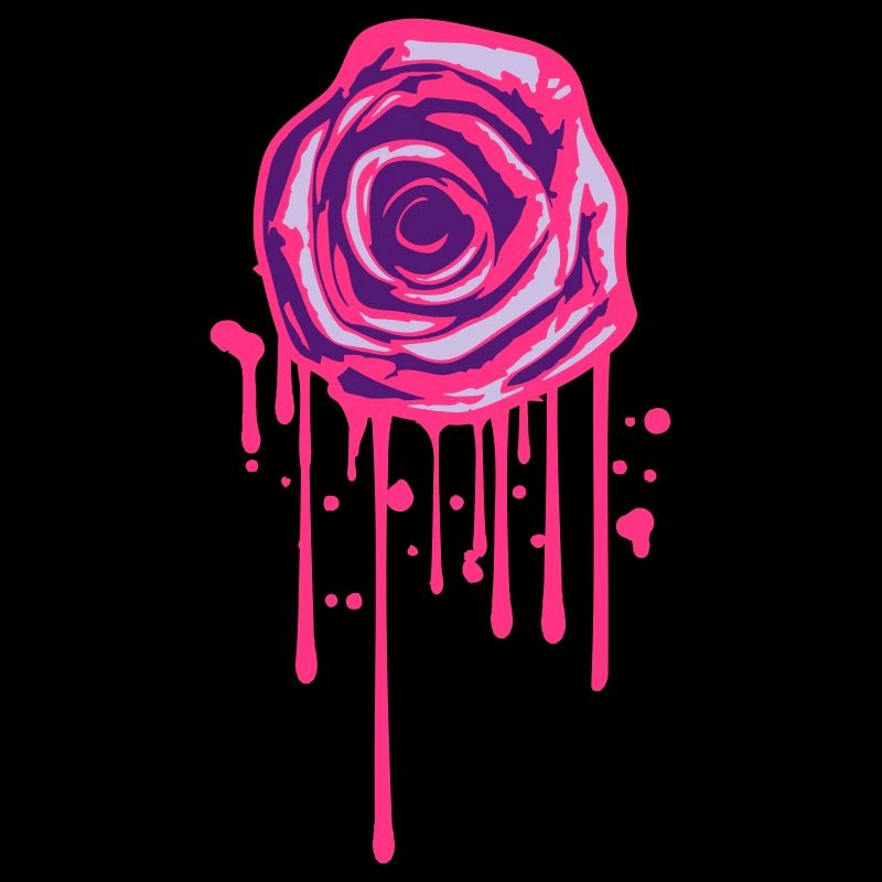 Rose Blüte Graffiti Tropfen Röschen Romantisch