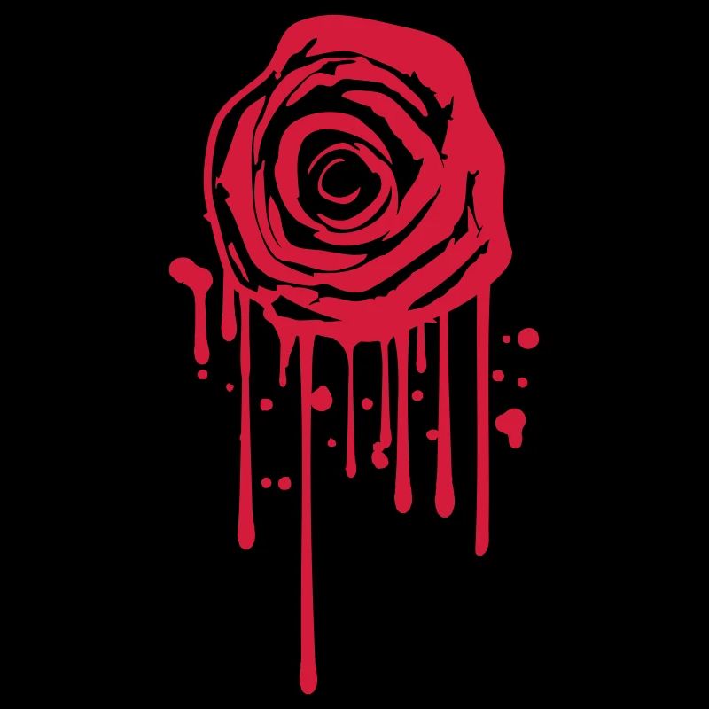 Rose Blossom Graffiti Drop Rose Romantic