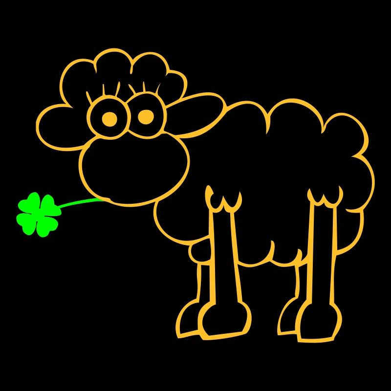 Les moutons avec du trèfle