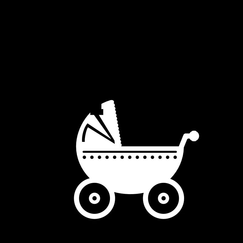 Poussette avec canne à pêche / poussette avec