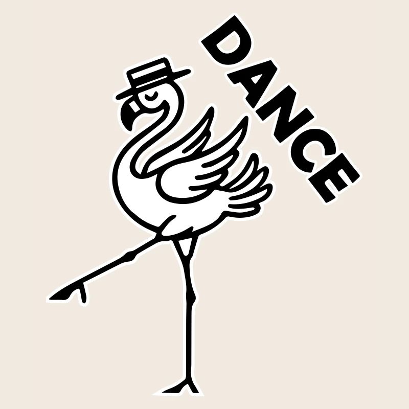 Fancy Flamingo with hat - Dance Design