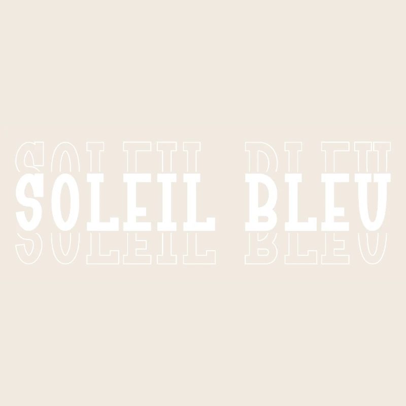 Typografisch Blaue Sonne