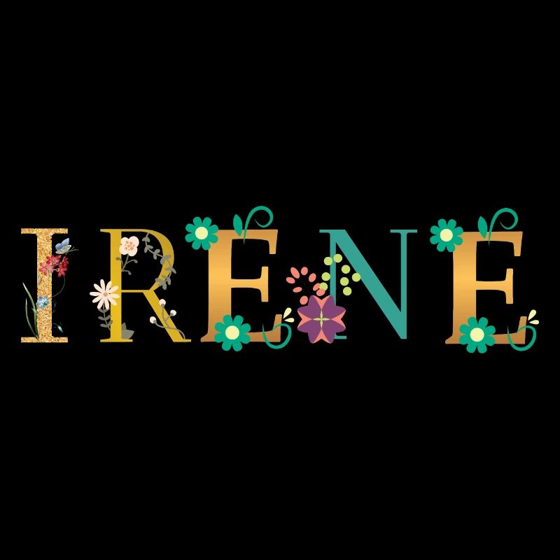 IRENE Name Adorned with Flowers