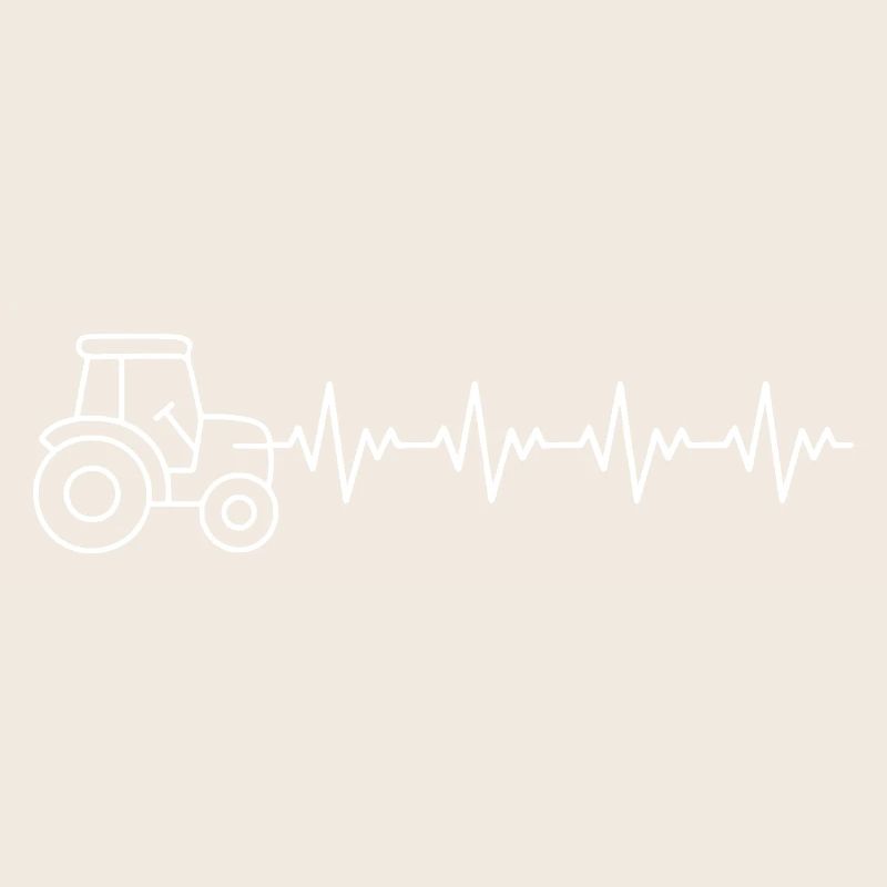 Traktor Bauer EKG Herzschlag