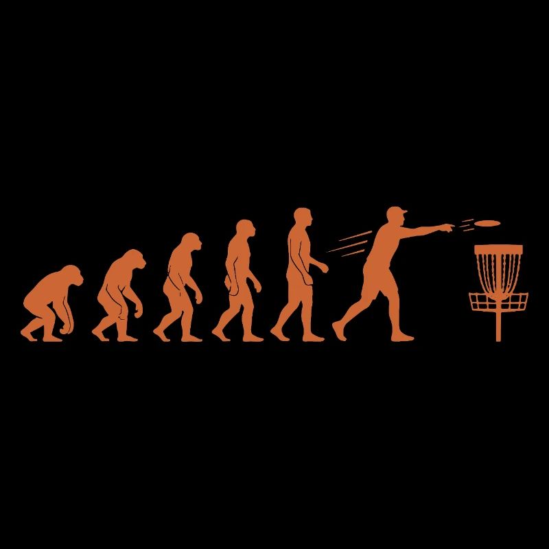 Disc Golf Evolution Lustiger Discgolfer Fliegender Disc