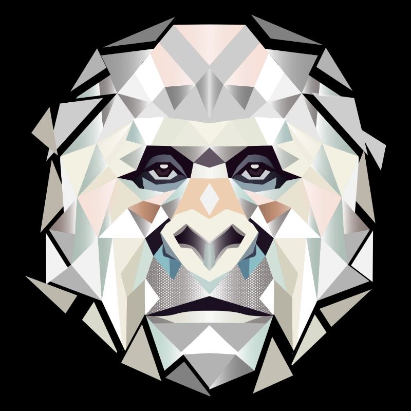 Gorilla Power in Geometric Facets–Modern Art