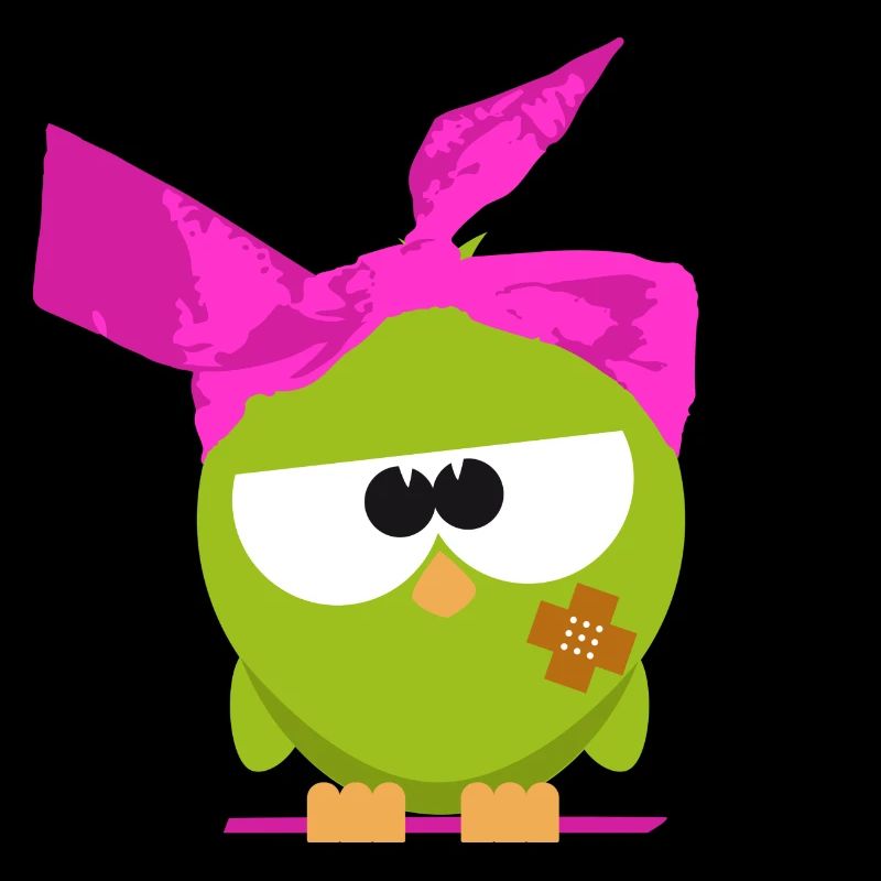Birdie mit Kopftuch