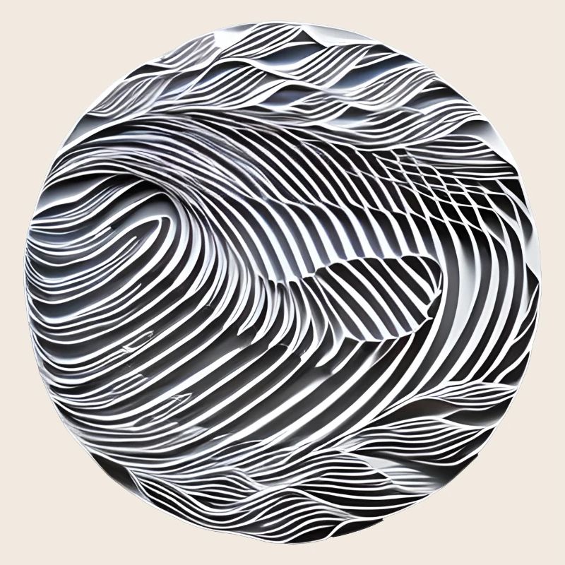 Abstract black and white waves